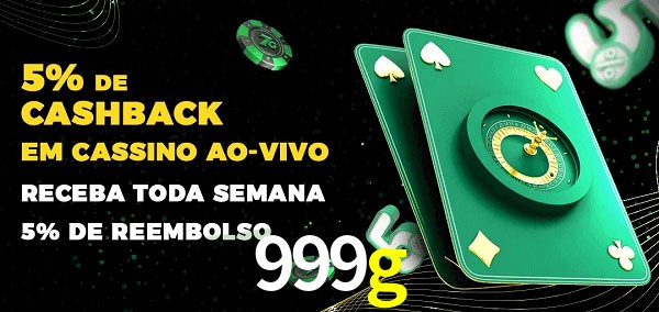 Promoções do cassino ao Vivo 999g
